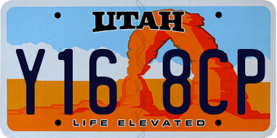 UT license plate Y168CP