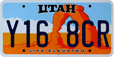 UT license plate Y168CR