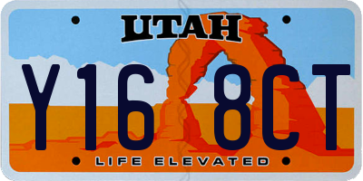 UT license plate Y168CT