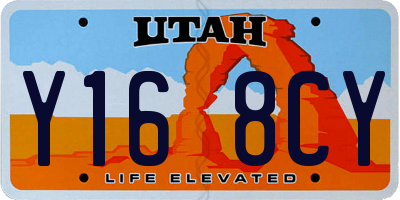 UT license plate Y168CY