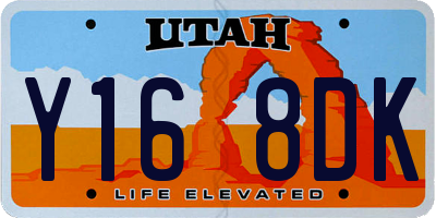 UT license plate Y168DK