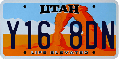 UT license plate Y168DN