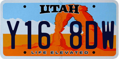 UT license plate Y168DW