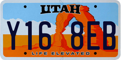 UT license plate Y168EB