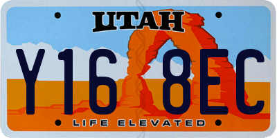 UT license plate Y168EC