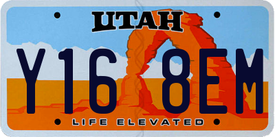 UT license plate Y168EM