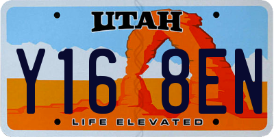 UT license plate Y168EN