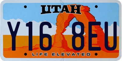 UT license plate Y168EU