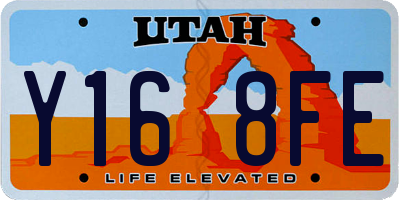 UT license plate Y168FE