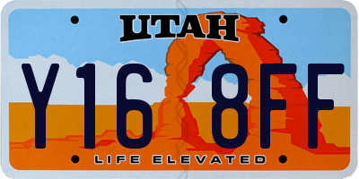 UT license plate Y168FF