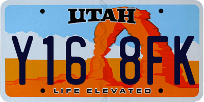 UT license plate Y168FK