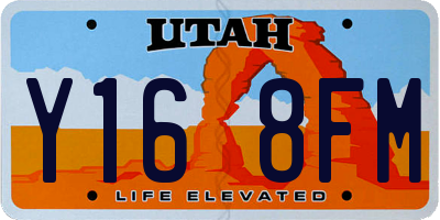 UT license plate Y168FM