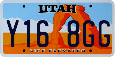 UT license plate Y168GG