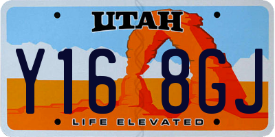 UT license plate Y168GJ