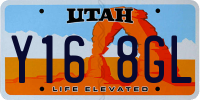 UT license plate Y168GL