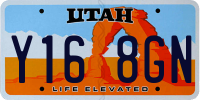UT license plate Y168GN