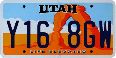 UT license plate Y168GW