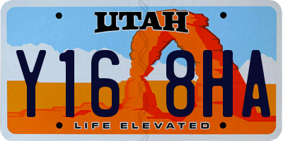 UT license plate Y168HA