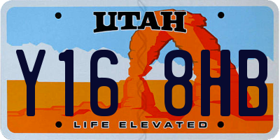 UT license plate Y168HB