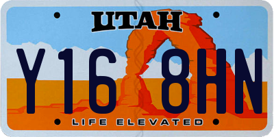UT license plate Y168HN