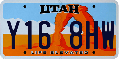 UT license plate Y168HW