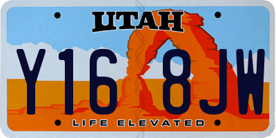 UT license plate Y168JW
