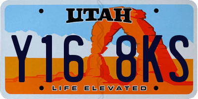 UT license plate Y168KS