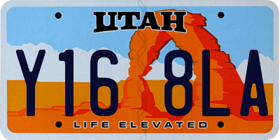 UT license plate Y168LA