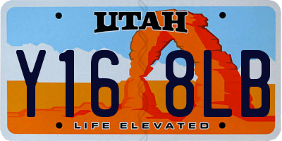 UT license plate Y168LB