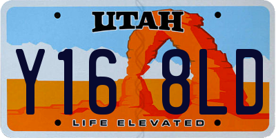 UT license plate Y168LD