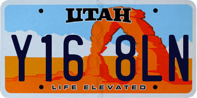 UT license plate Y168LN