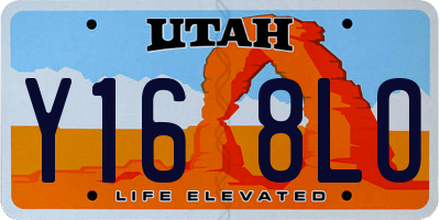 UT license plate Y168LO