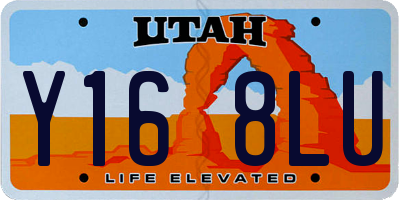 UT license plate Y168LU