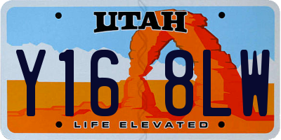 UT license plate Y168LW