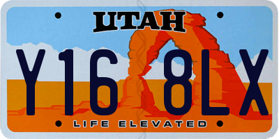 UT license plate Y168LX