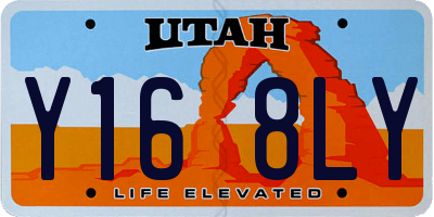 UT license plate Y168LY