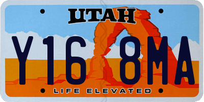UT license plate Y168MA