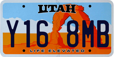 UT license plate Y168MB