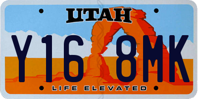 UT license plate Y168MK