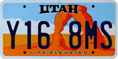 UT license plate Y168MS