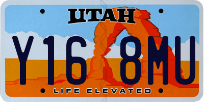 UT license plate Y168MU