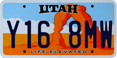 UT license plate Y168MW