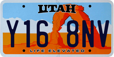 UT license plate Y168NV