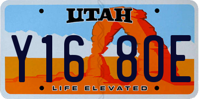 UT license plate Y168OE