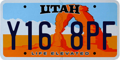 UT license plate Y168PF