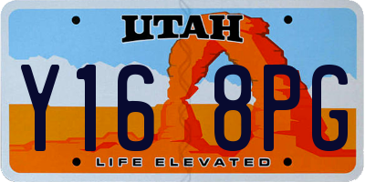 UT license plate Y168PG