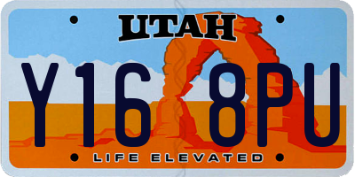 UT license plate Y168PU
