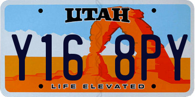 UT license plate Y168PY