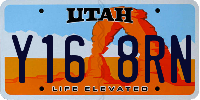 UT license plate Y168RN