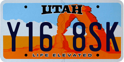 UT license plate Y168SK